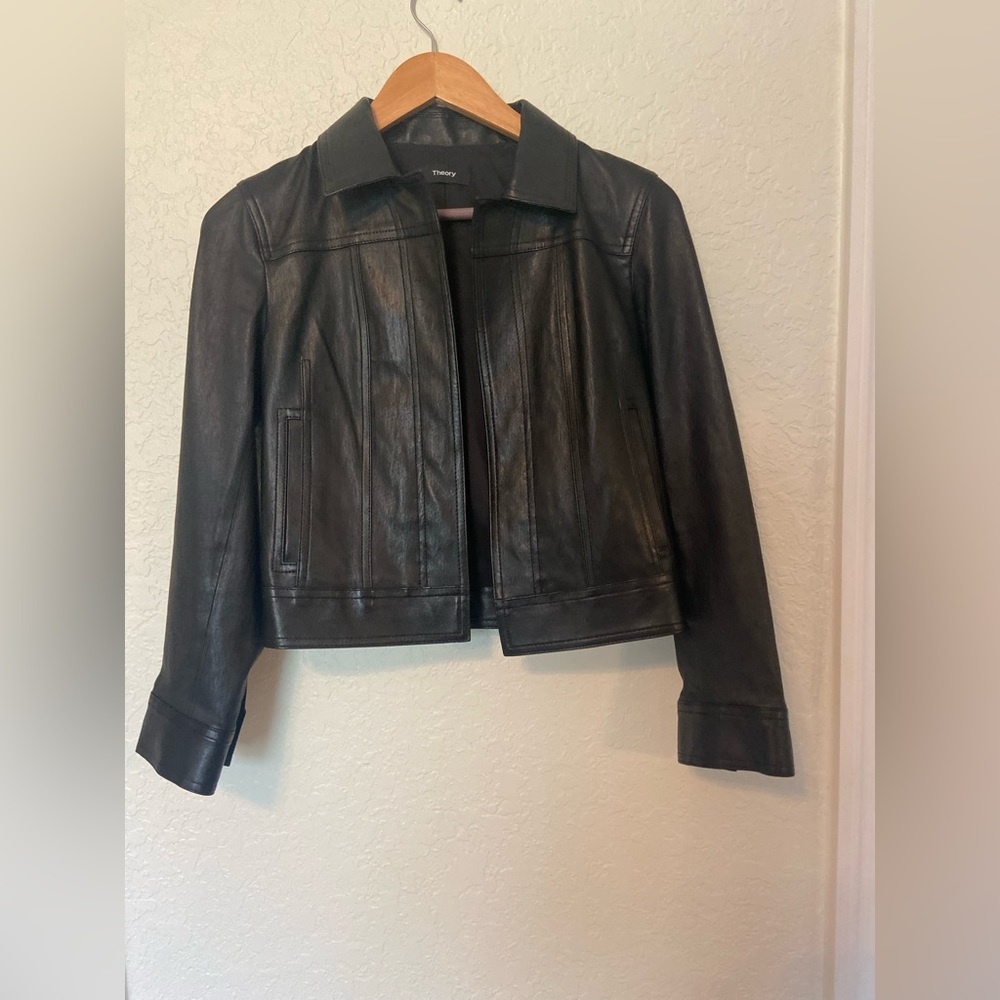 Black leather jacket